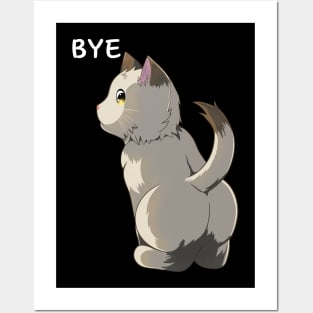 Bye, Cute Cat Butt Posters and Art